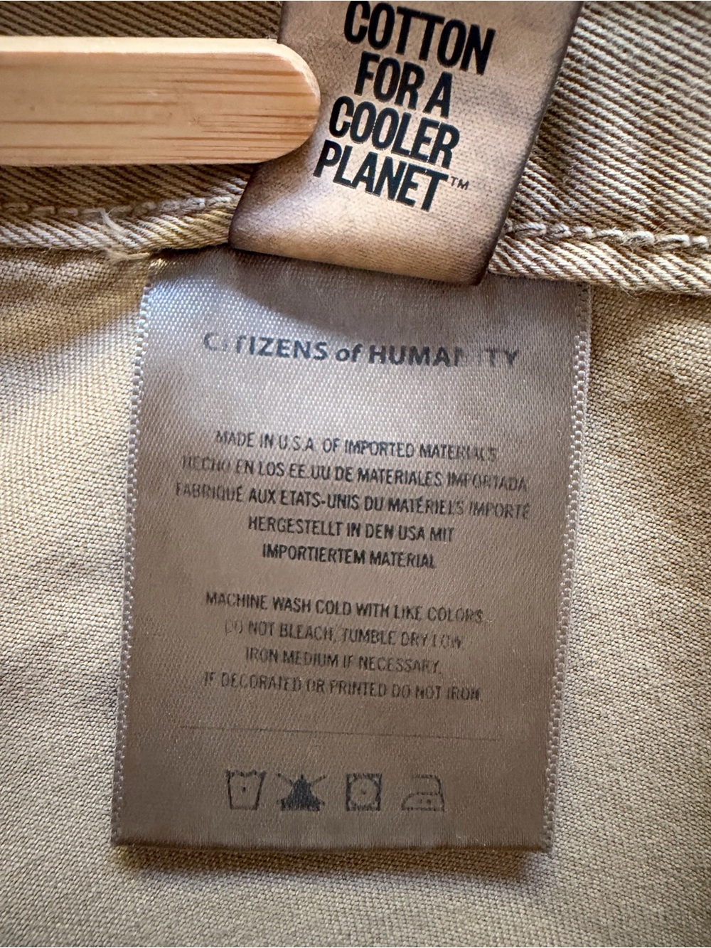 CITIZENS OF HUMANITY Wide-Leg High-Rise Pants in Khaki/Tan AYLA CARGO Size 27 - Picture 9 of 10